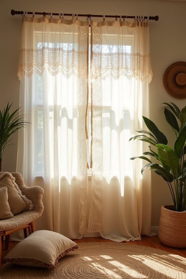 bohemian sheer curtain styles