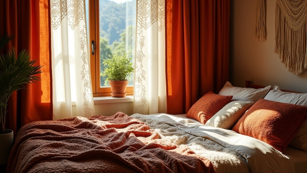 bohemian style bedroom curtains