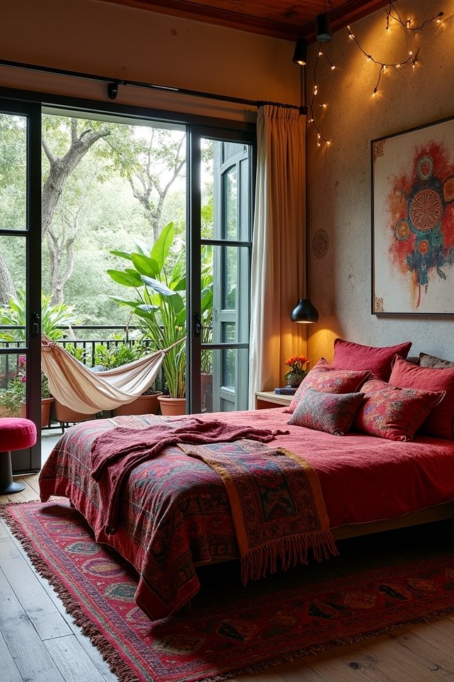bohemian style bedroom retreat