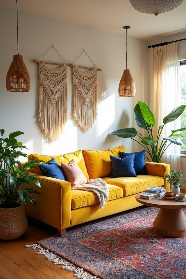 bohemian textured cozy accents
