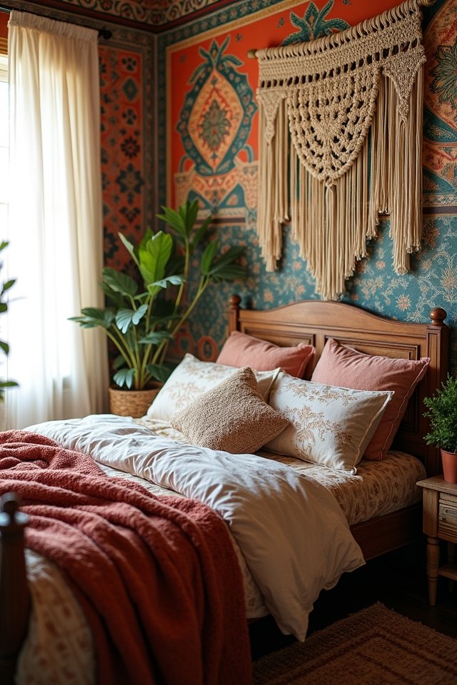 bohemian vibrant wallpaper ideas