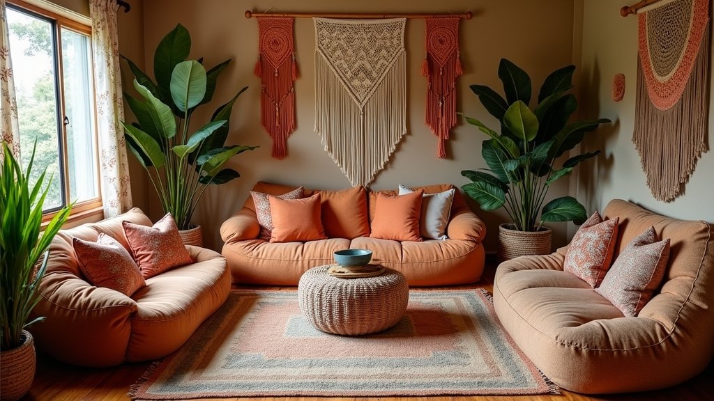 boho bean bag decor