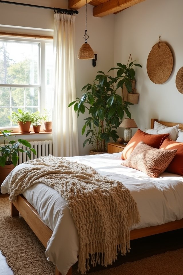 boho inspired cozy bedding ideas