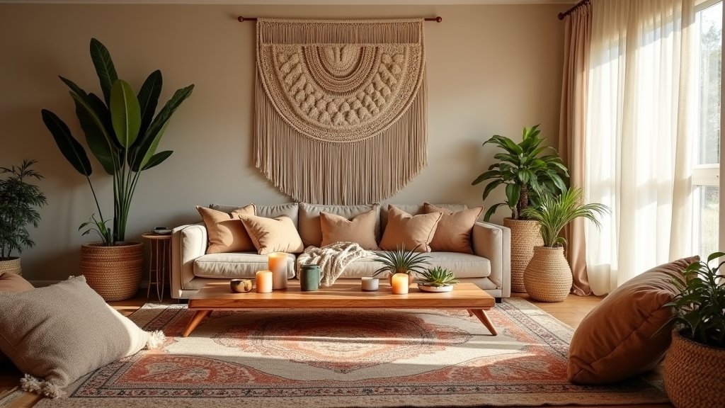 boho living room decor