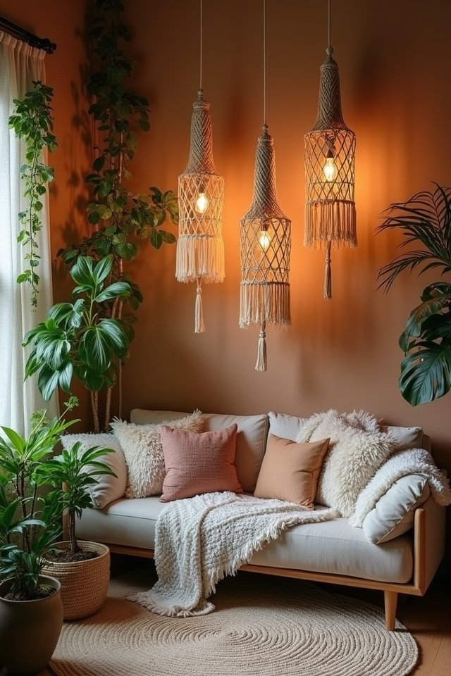 boho macrame ceiling hangers