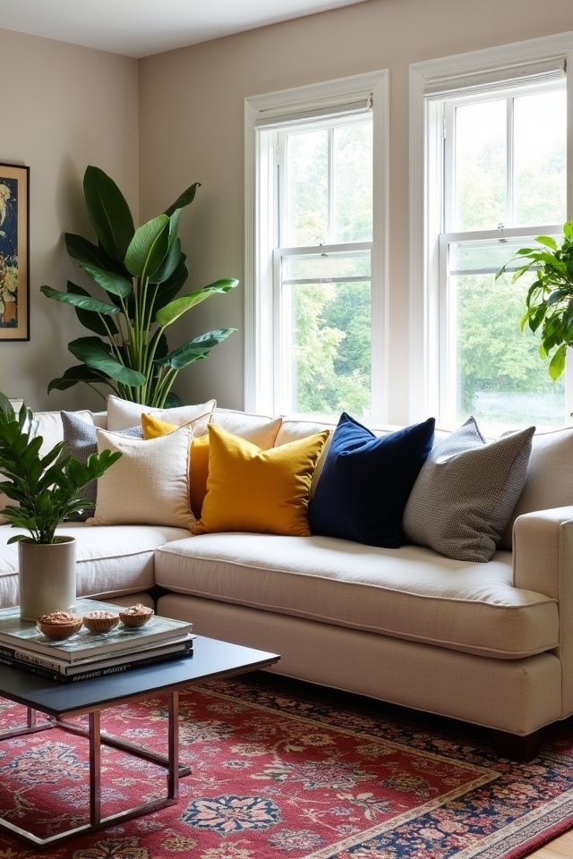 bold accents enhance greige