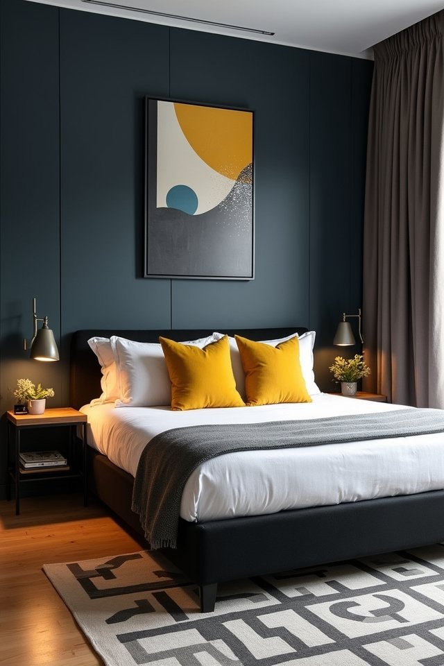 bold accents enhance small spaces