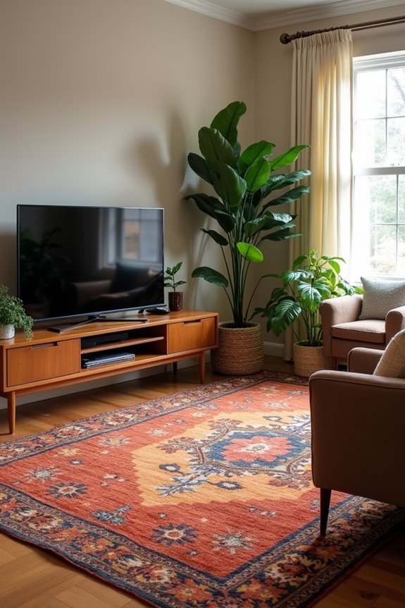 bold area rug statement