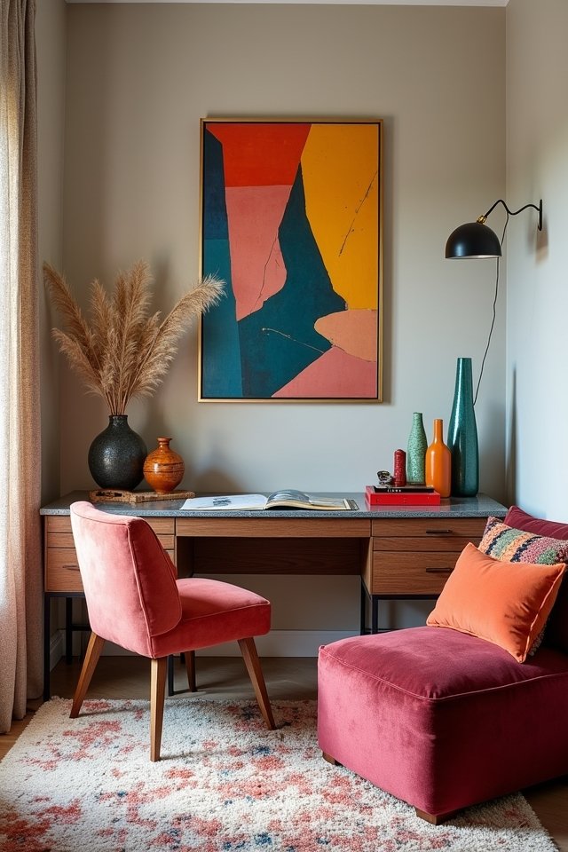 bold art inspires workspace