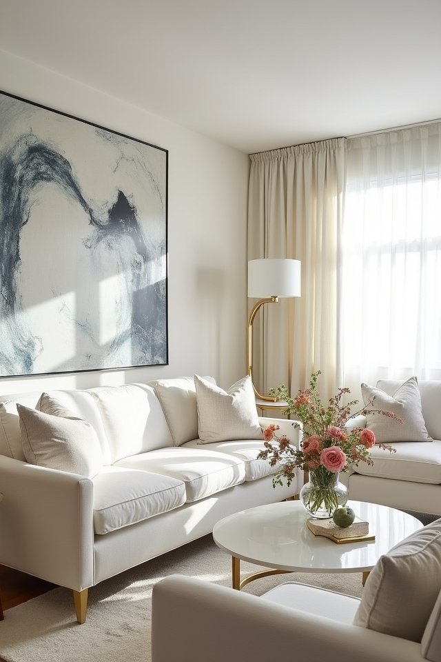 bold art transforms living room