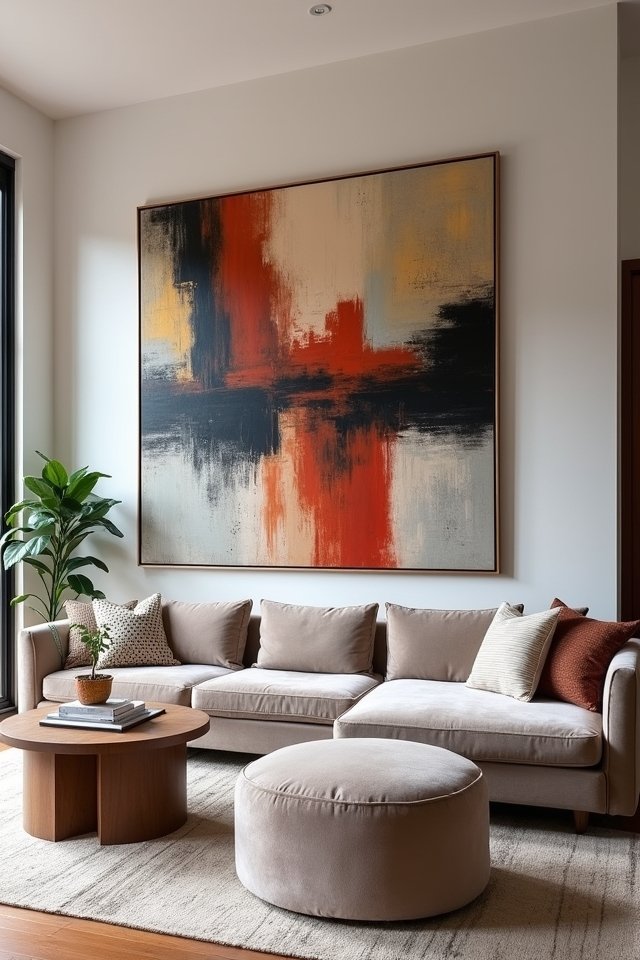 bold artwork enhances living space