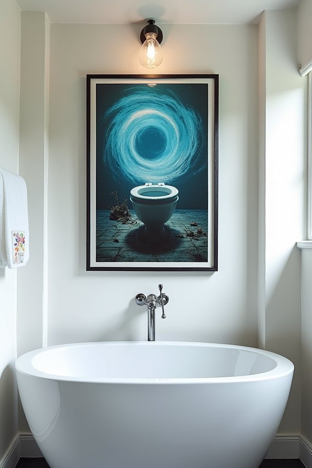 bold bathroom art humor