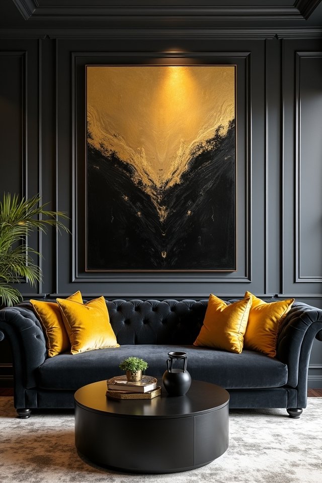 bold black and gold art