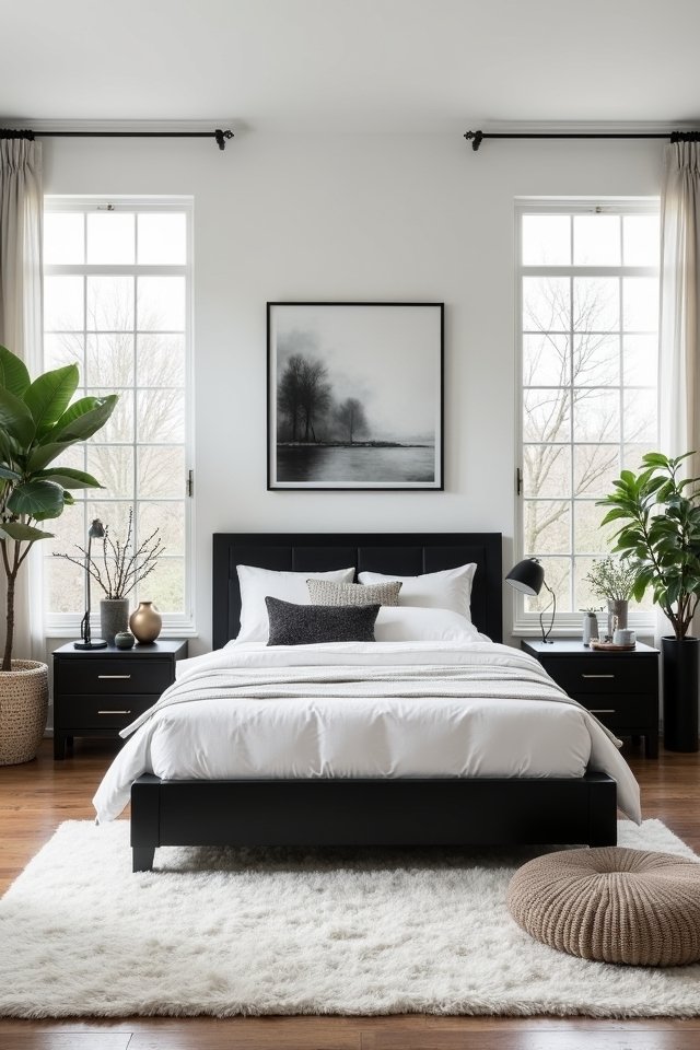 bold black and white contrast