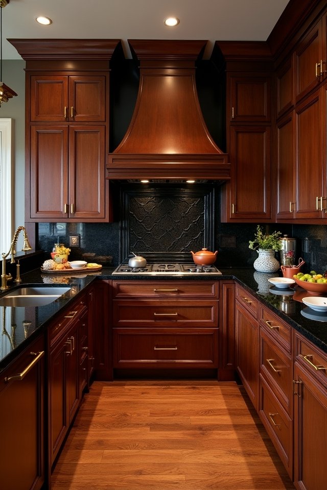 bold black and wood elegance