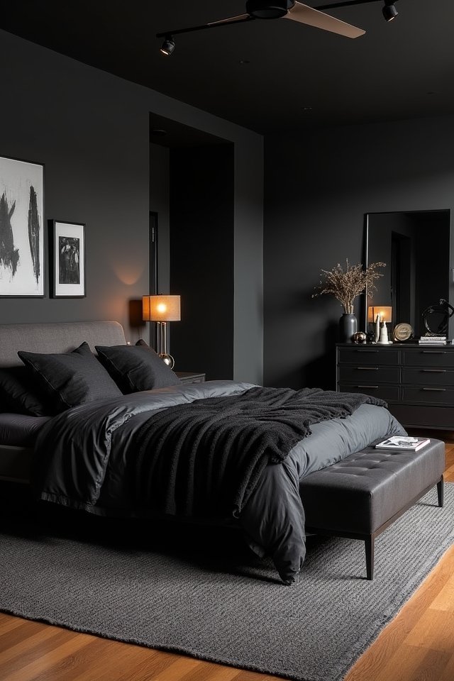 bold black furniture accents
