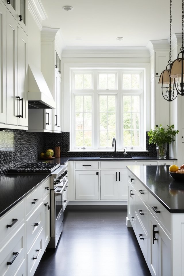 bold black kitchen accents