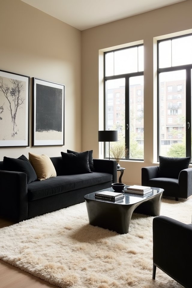 bold black statement furniture