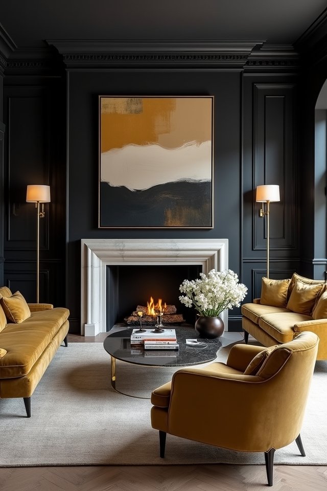 bold black wall decor