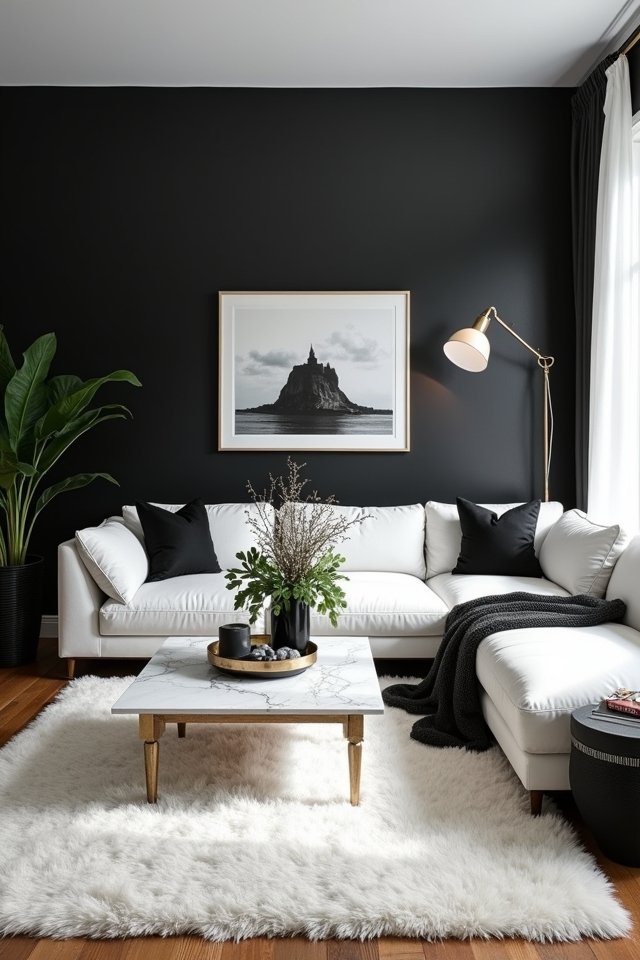 bold black wall elegance
