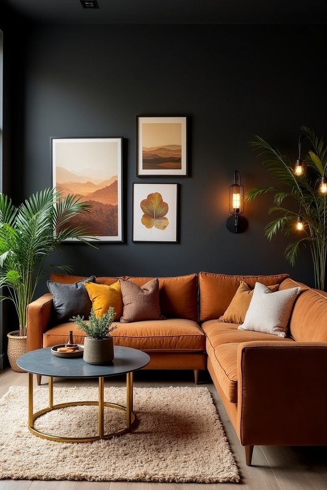 bold black walls cozy retreat