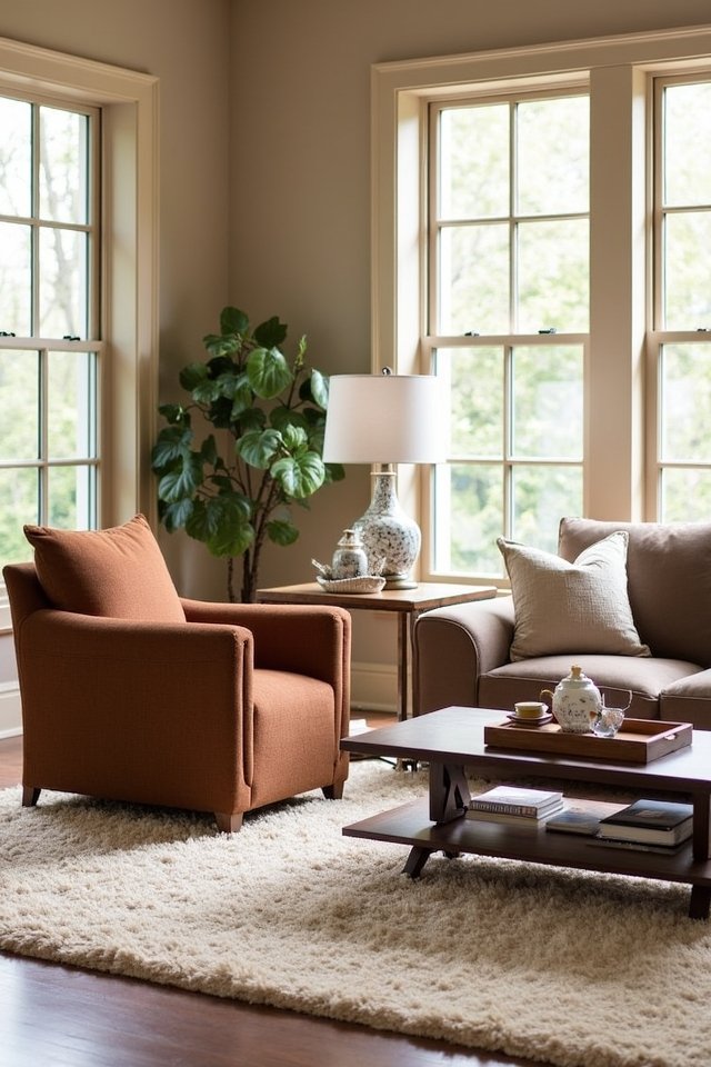 bold brown statement chairs