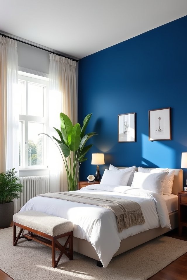 bold cobalt wall ideas
