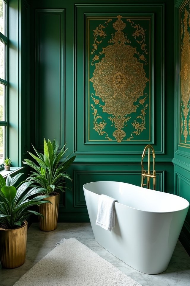 bold color bathroom transformation