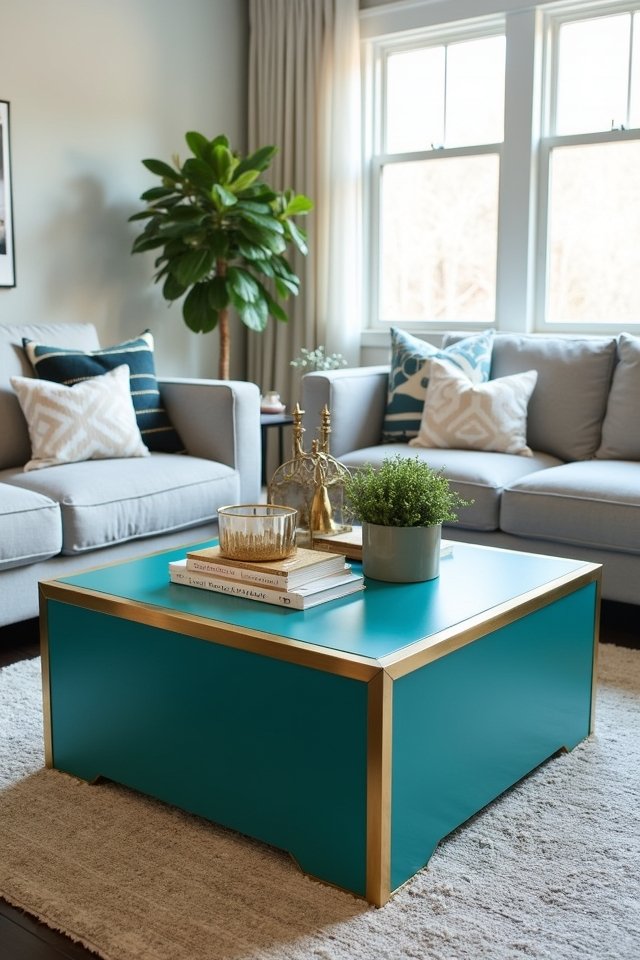 bold color coffee table