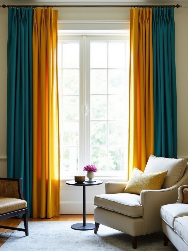 bold color contrasts enhance
