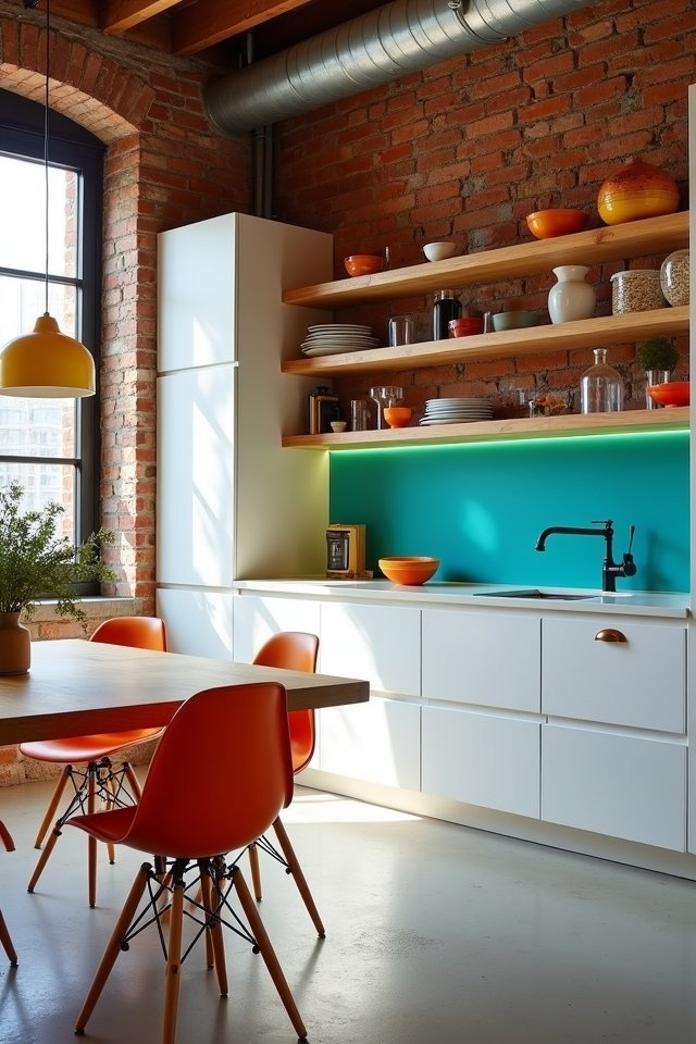 bold color kitchen accents