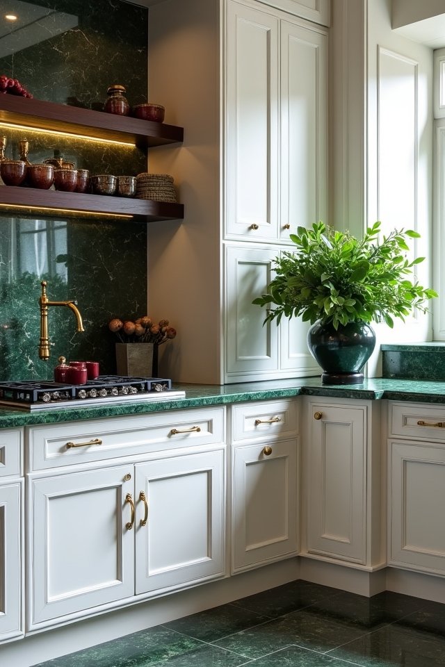 bold colored marble accents