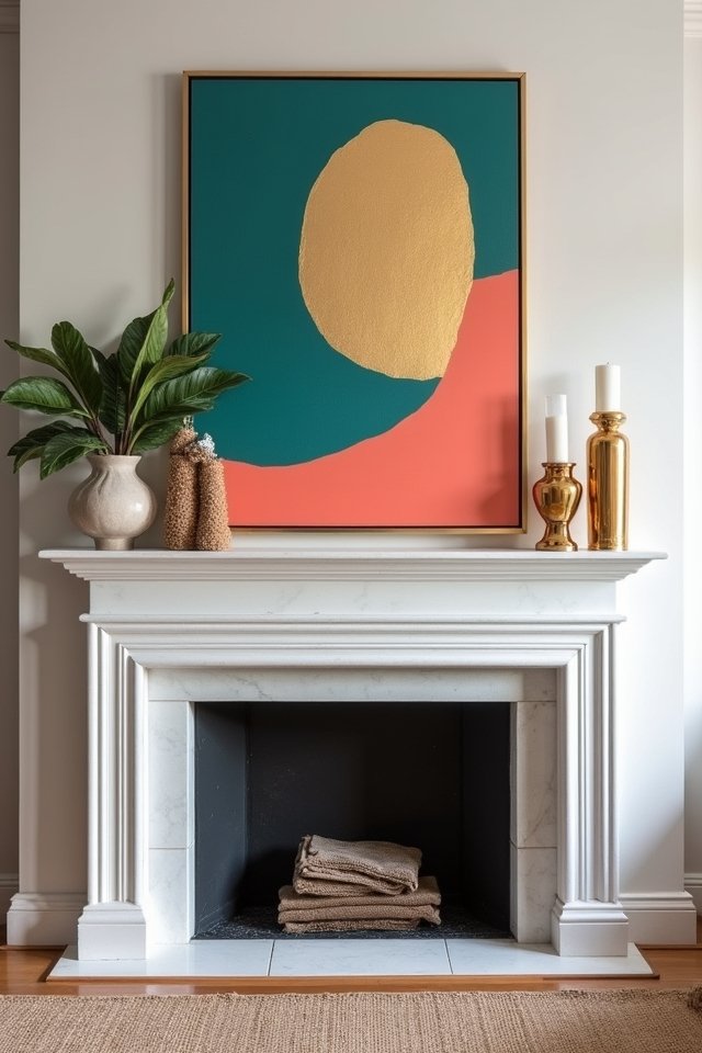 bold colorful artwork accents