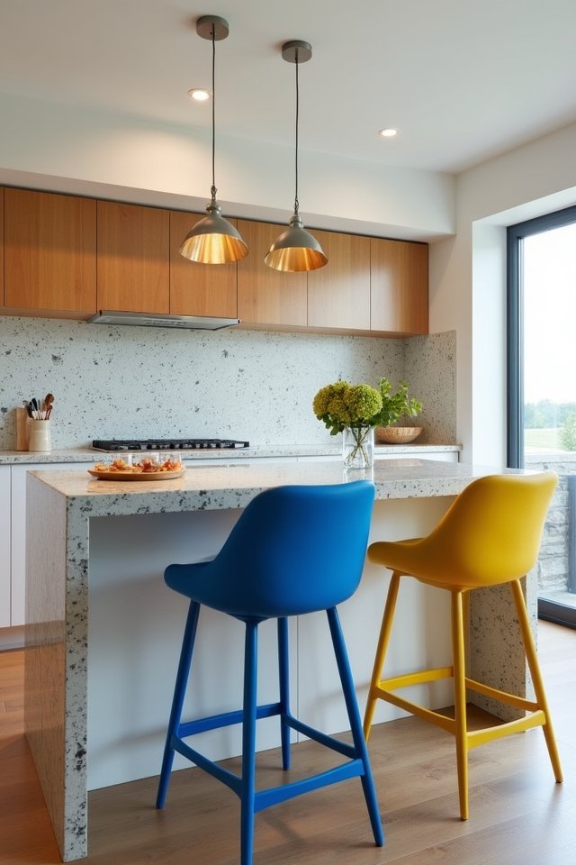 bold colorful bar stools