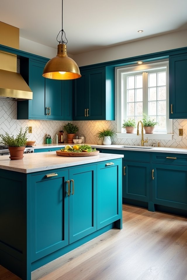 bold colorful kitchen design
