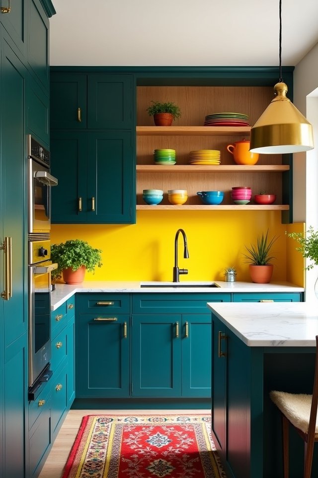 bold colorful kitchen designs