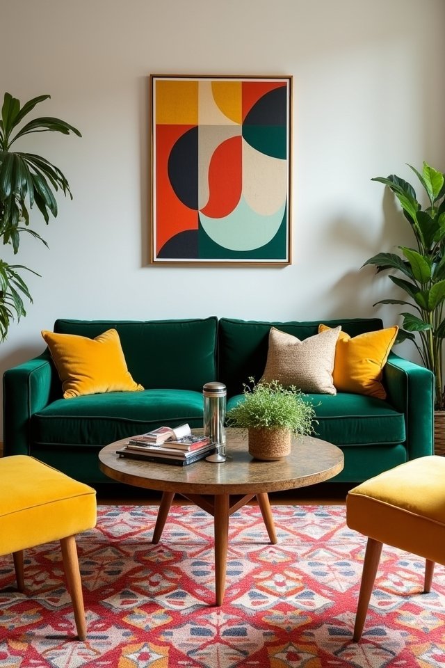 bold colorful living room