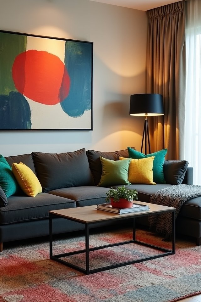 bold colorful living room