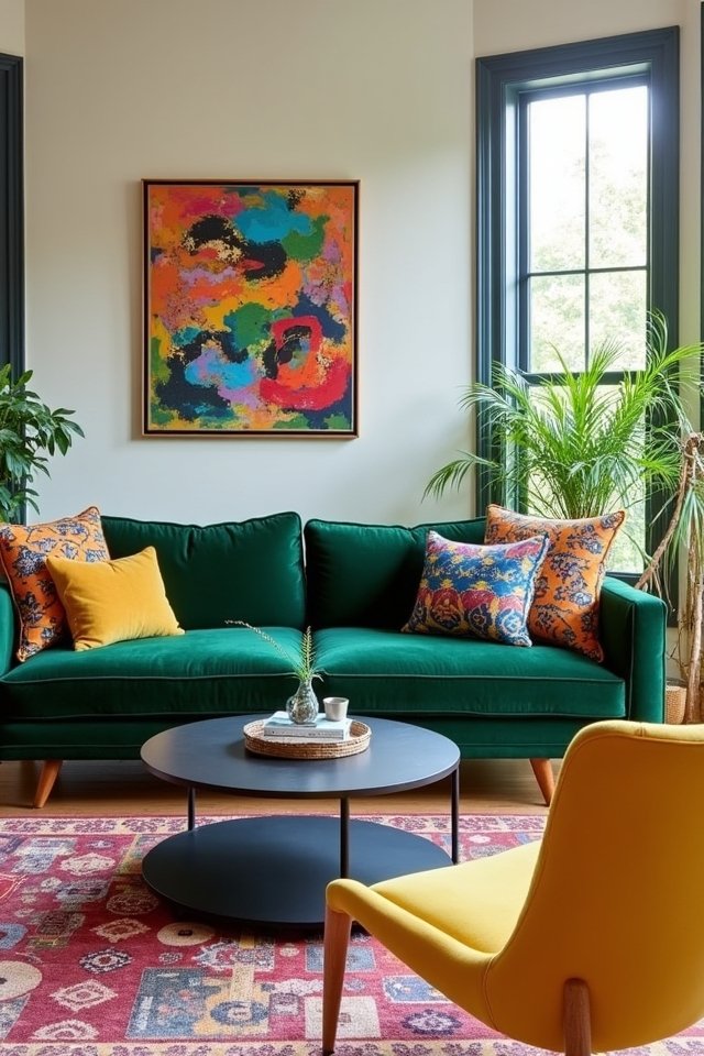 bold colorful living room