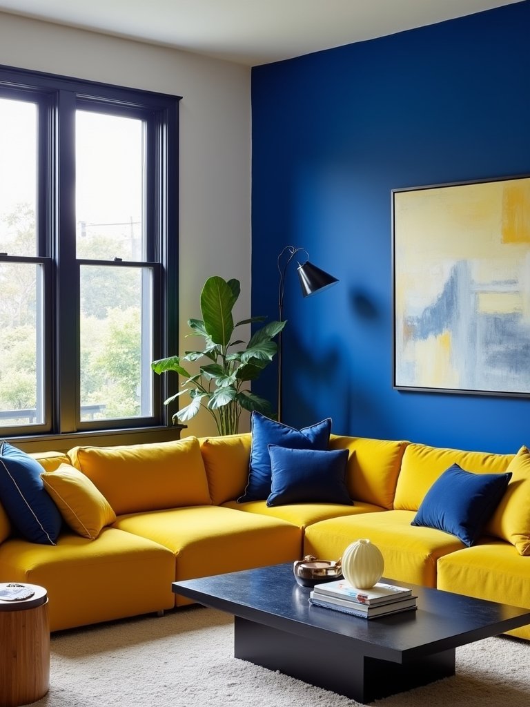 bold colorful living spaces