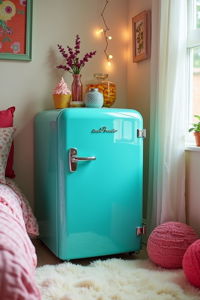 bold colorful mini fridges