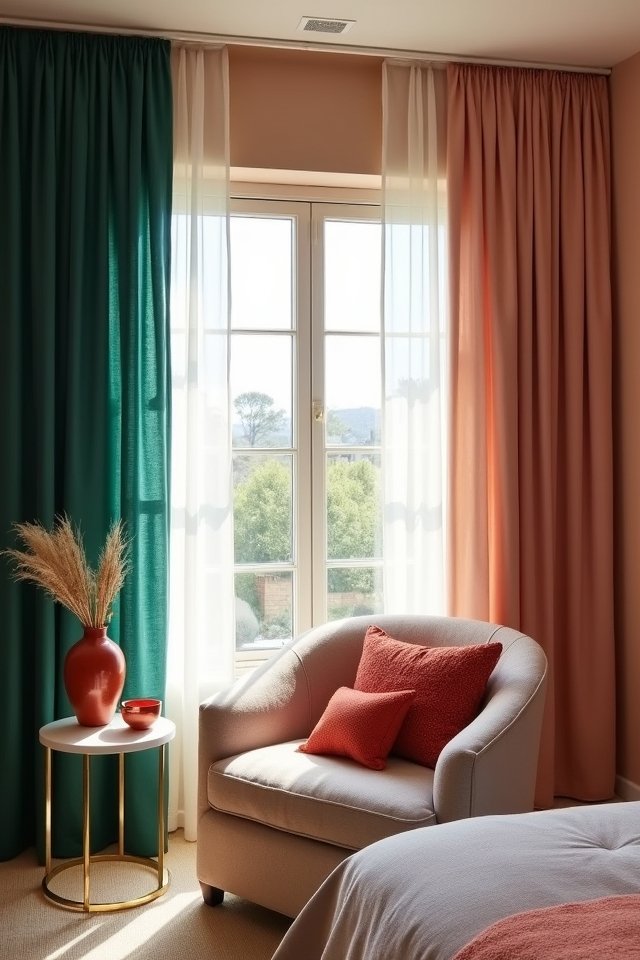 bold colorful motorized curtains
