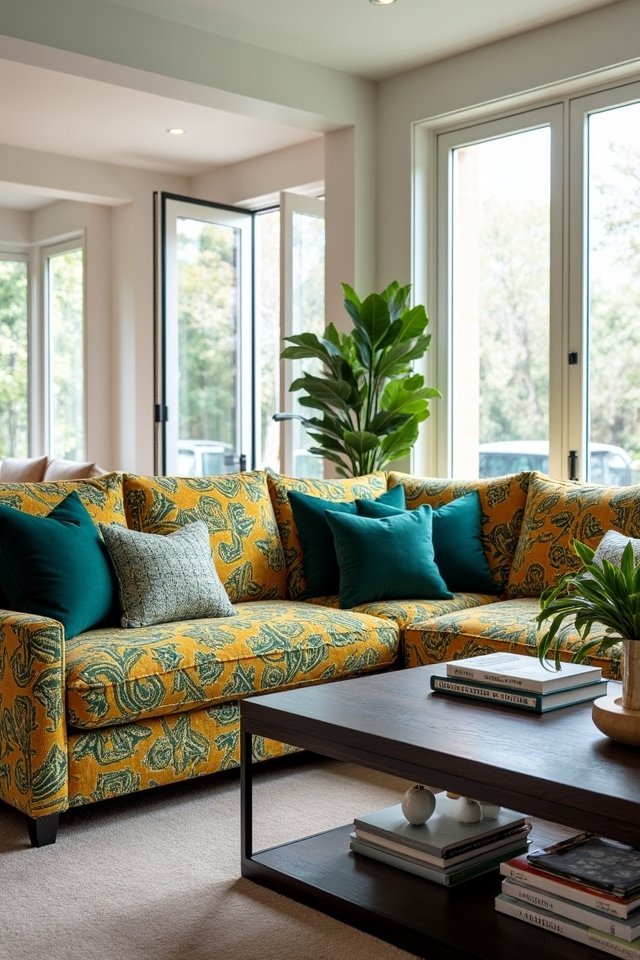 bold colorful sectional sofas