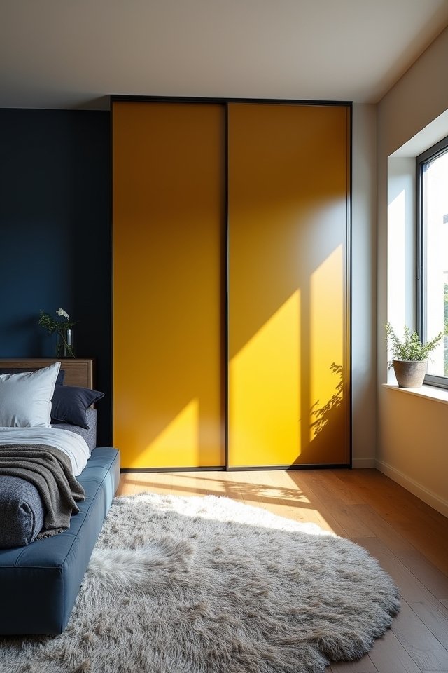 bold colorful sliding doors
