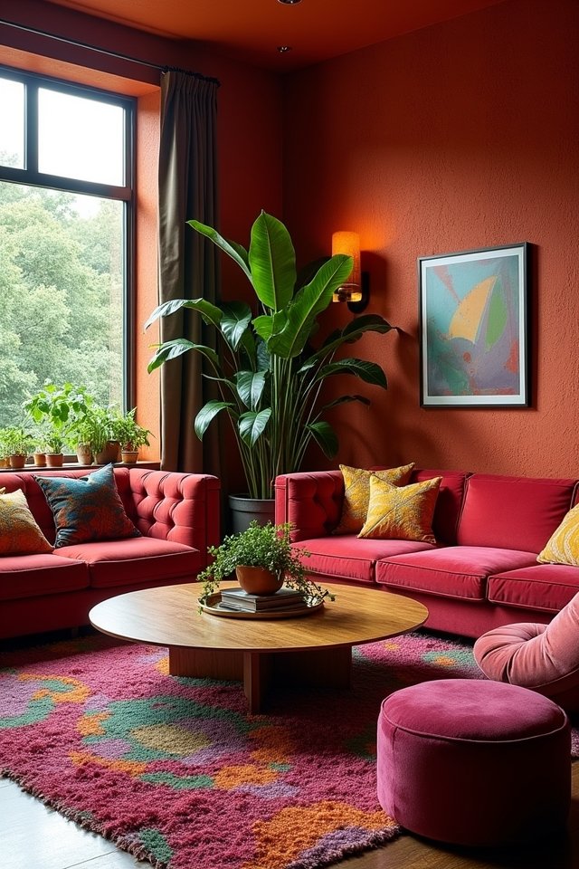 bold colors cozy textures