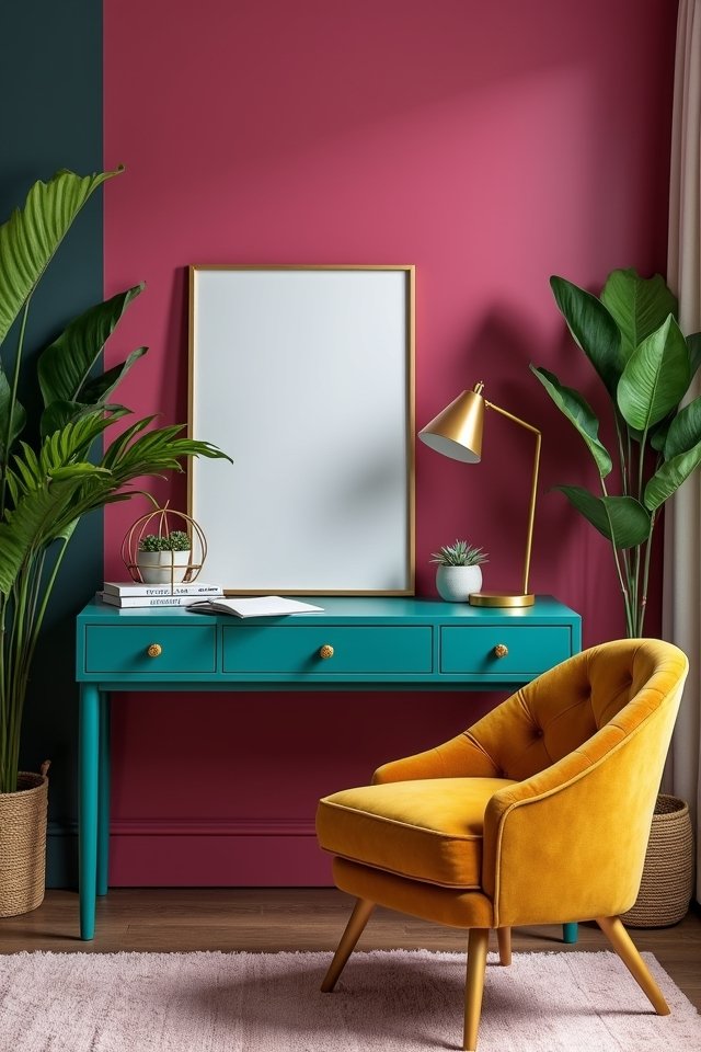 bold colors energize workspace