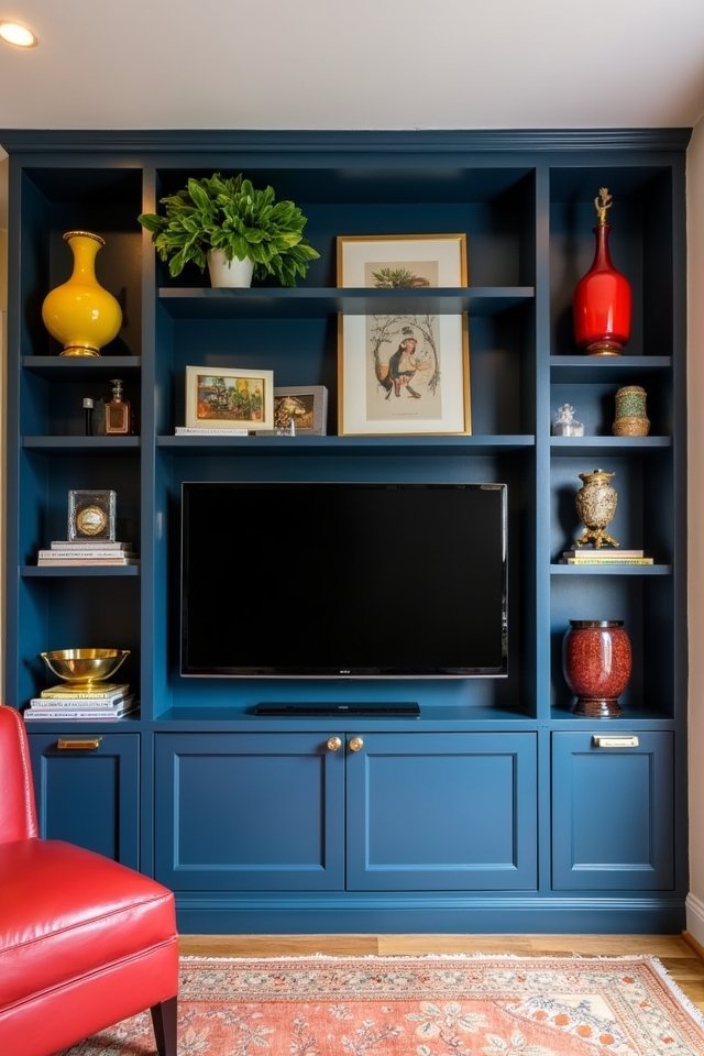 bold colors enhance decor