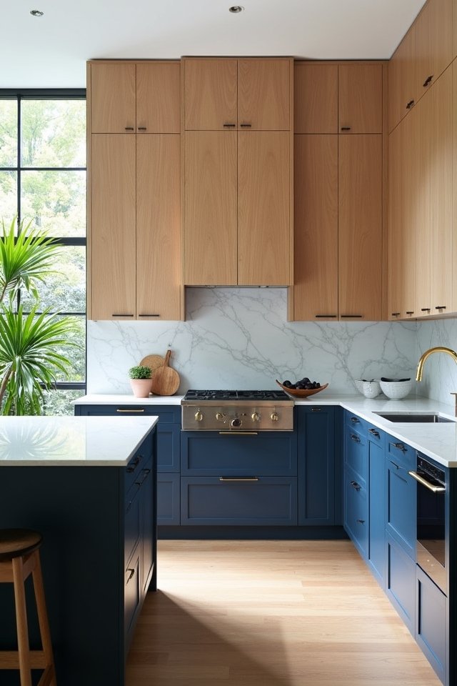 bold colors light oak