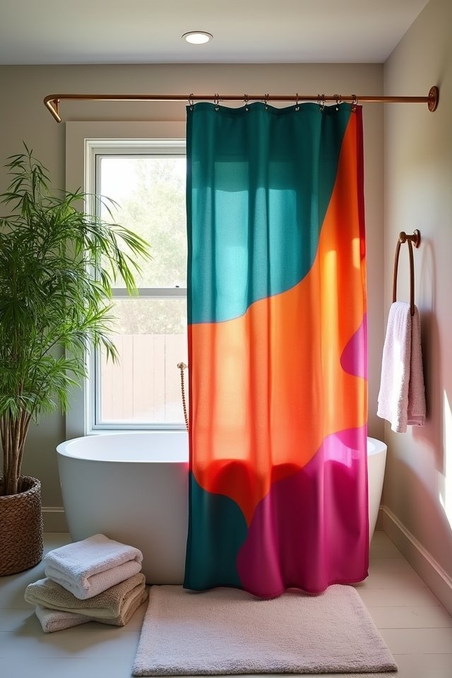 bold colors uplift bathrooms