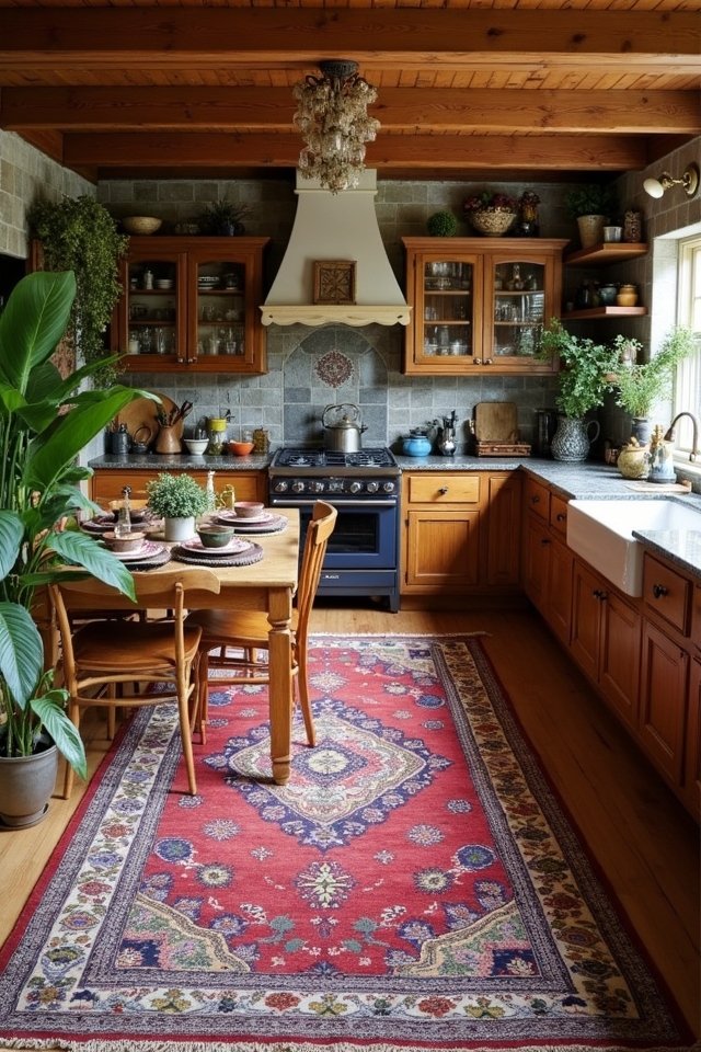 bold cozy kitchen statement